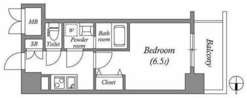ワールドアイ難波City Gate【6階】の間取り