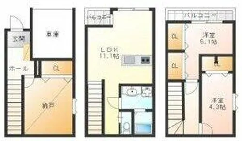 愛知県名古屋市中区正木1丁目【アパート】の間取り