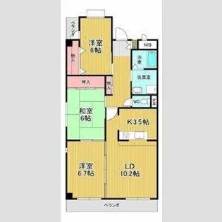 ネスト三吉【4階】の間取り