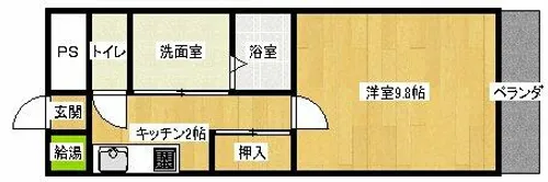 イセハイツ【505号室】の間取り