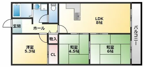 パナグレープ【205号室】の間取り