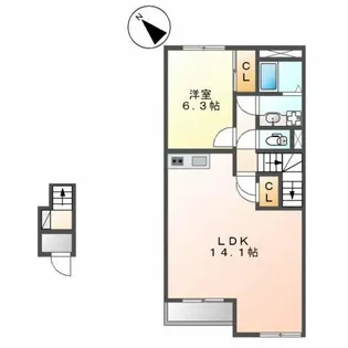 LIVELY HEIM Ⅱ【2階】の間取り