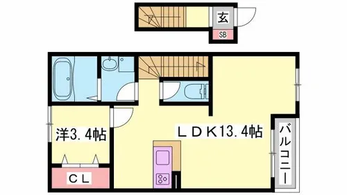 クリスタルハイツ土山【2階】の間取り