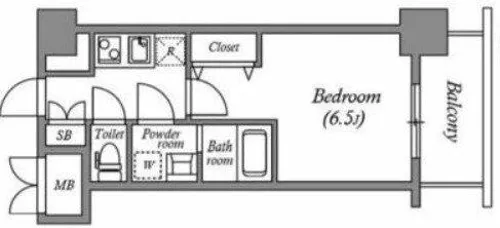ワールドアイ難波City Gate【6階】の間取り