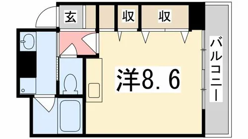 シャトー三和南車崎【4階】の間取り