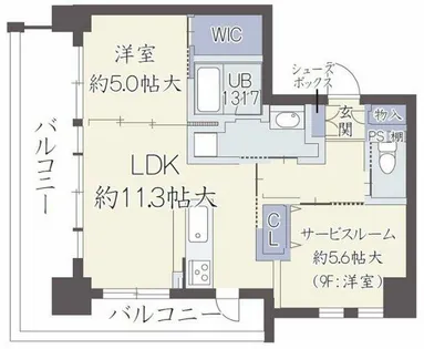 サンク ステル【9階】の間取り
