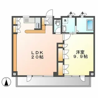 垣戸マンション【501号室】の間取り