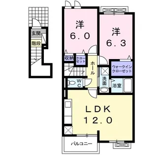 アーバンフォレストⅡC【2階】の間取り