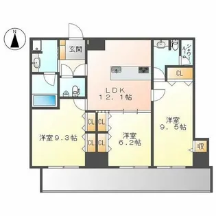 さくらHills NISHIKI Platinum Residence【14階】の間取り