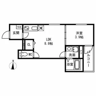 F asecia Canale【3階】の間取り