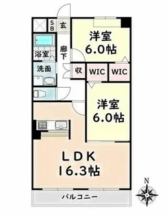 愛知県名古屋市南区本星崎町【マンション】の間取り