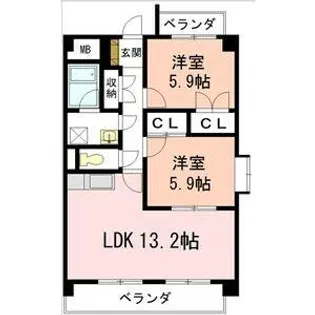 レージュ神ノ倉【2階】の間取り