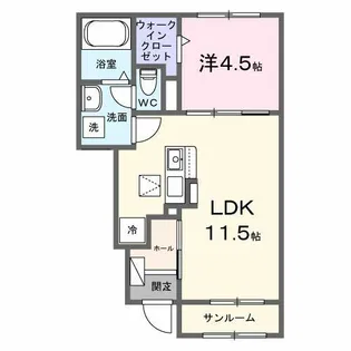 シェ モアⅢ【1階】の間取り