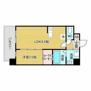 セレニテ江坂エクラ【9階】の間取り