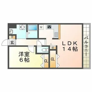 フォレステージュ武庫之荘【309号室】の間取り