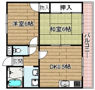 エステート樋口【102号室】の間取り