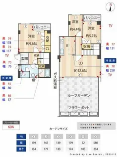 藤和ライブタウン甲陽園山王町C棟【4階】の間取り