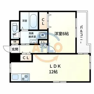 ルミエール四ツ橋【3階】の間取り