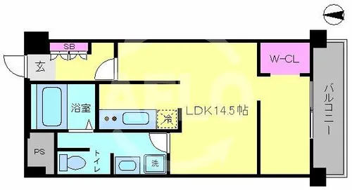 ラクメンビル【6階】の間取り