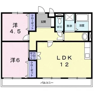 ソルジェンテ金剛【3階】の間取り