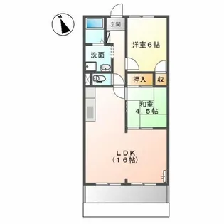 エクセルハイム【1階】の間取り
