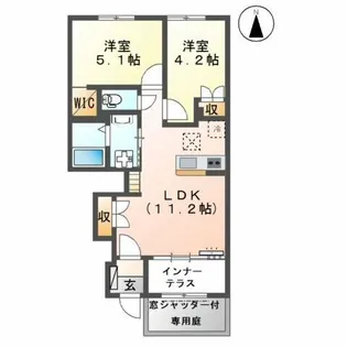 リーリエ【1階】の間取り