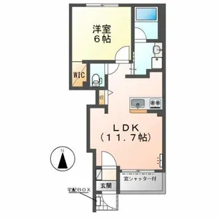 カーザ・ドルチェ・U【1階】の間取り