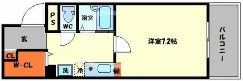 エクシード弁天Ⅱ【505号室】の間取り