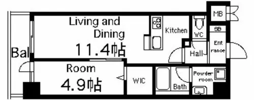 KOUKEN BLDG【4階】の間取り
