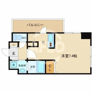 エスライズ難波【3階】の間取り