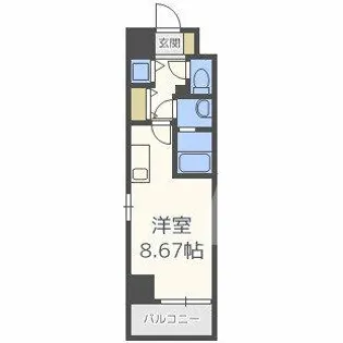 JMFレジデンス大阪福島【10階】の間取り