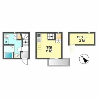 アースクエイク北大和【102号室】の間取り