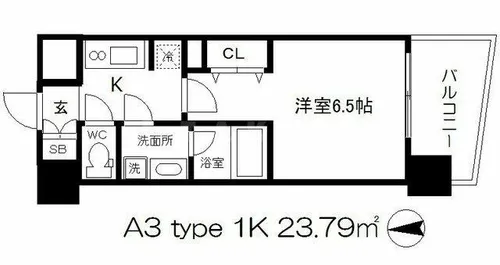 セイワパレス梅田茶屋町【3階】の間取り