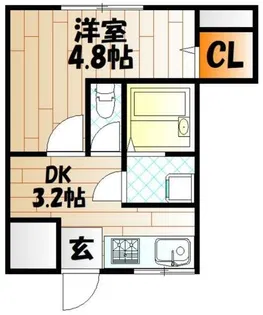 京町プレイスレジデンスⅠ【304号室】の間取り
