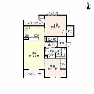 uno y solo【2階】の間取り