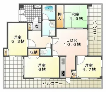 ワコーレシエラ星陵台【3階】の間取り