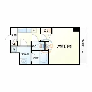 アーデン江坂Ⅲ【4階】の間取り