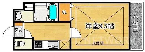 ラフィーネ芦山寺【402号室】の間取り