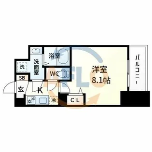 ディームス江坂【2階】の間取り