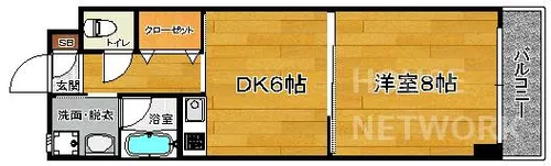 御所北エクセル三宅【408号室】の間取り