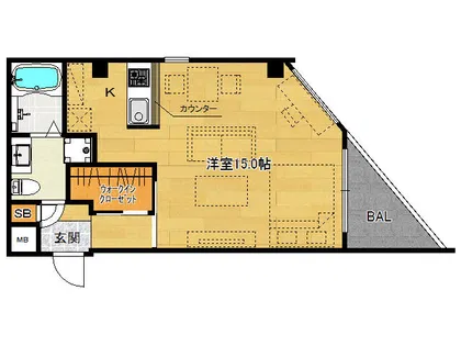 KUGAI Bldg.(クガイビル)【206号室】の間取り