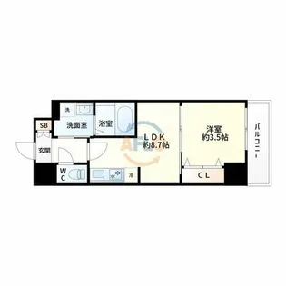 ArtizA緑地公園【3階】の間取り