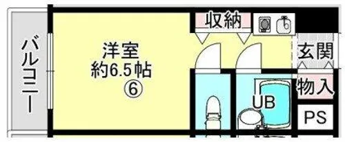 グロー長居公園【201号室】の間取り