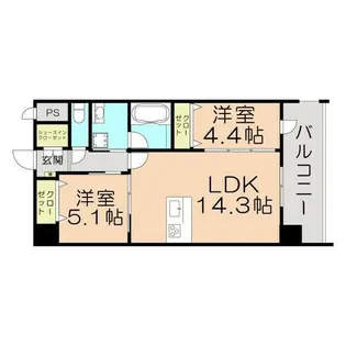 デュオグラン都島アード【7階】の間取り