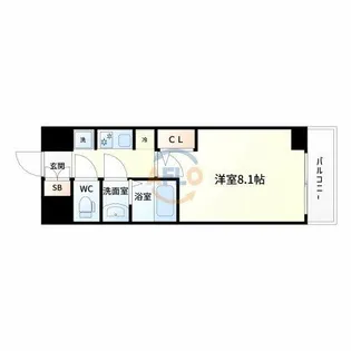 サムティ江坂レガーロ【3階】の間取り