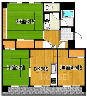 東大路高野第2住宅12棟【703号室】の間取り