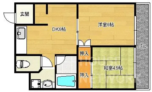 ロジュマンフクシマ【1階】の間取り