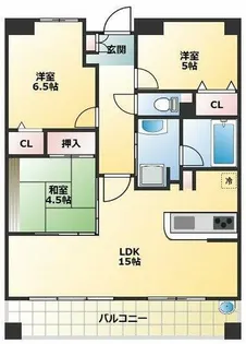 セザール平野【3階】の間取り