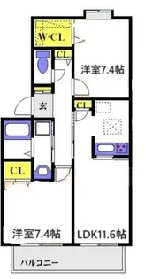 ガーデンコート泉【1階】の間取り