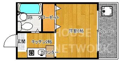 サンハイツ浅野【3階】の間取り